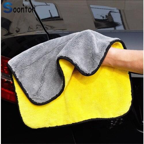 Thick Plush microfiber towel car washing accessories super absorbent car cleaning retail fabric for Seeb car