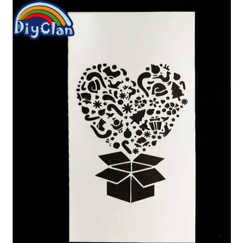 Wedding Cake Stencil Valentines Day Plastic Cake Topper Fondant Love Gift Powder Template For Cake Decoration Panting Stencils