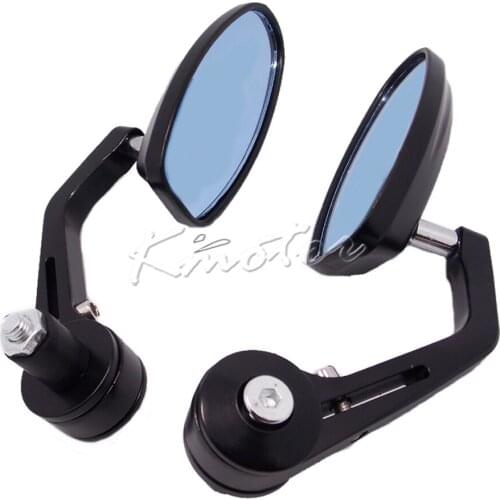 Universal Motorcycle 7/8'' Bar End Mirrors Bike Cafe Racer Chopper CNC Rearview Side Mirror for Kawasaki Yamaha Honda Suzuki KTM