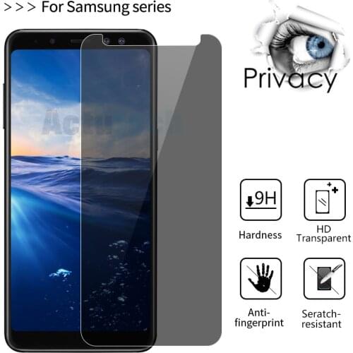 9H Privacy Anti Spy Tempered Glass Screen Protector Film For Samsung Galaxy J6 On6 J8 On8 J3 J5 J7 2017 Protective Film