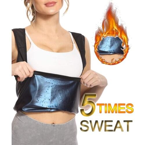Womens Heat Trapping Vest Sweat Sauna Body Shaper Slimming Belt Workout Tank Top Thermo Binders Hot Corset Fat Burner Shapewear