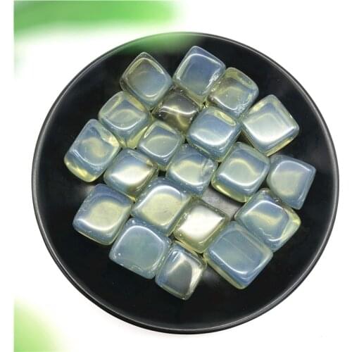 100g Green Cube Opal Crystals Quartz Gravels Stone Minerals Specimen Decorative Stones and Minerals