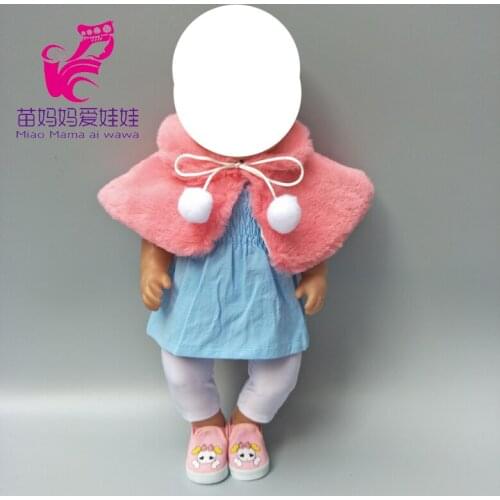 18" babies born doll vest + pants + fur shawl for baby dolls outfits