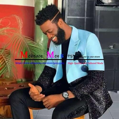 New Unique Design Slim Fit Peaked Lapel Men Suits Wedding Groom Tuxedo Groomsmen Attires 2 Piecs Terno Masculino Slim Fit Blazer