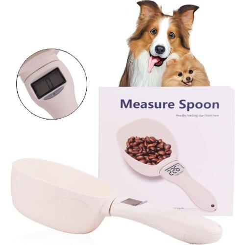 2021/800g/1g Pet Food Scale Cup For Dog Cat Feeding Bowl Spoon Kitchen Portable Pet Scoop For Measuring Food With Led Display