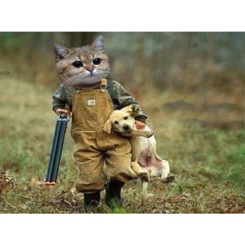 5D Diy Diamond Painting Cross Stitch Kitten&Dog Home Decor Full Rhinestones Mosaic Inlay Diamond Embroidery Handcraft