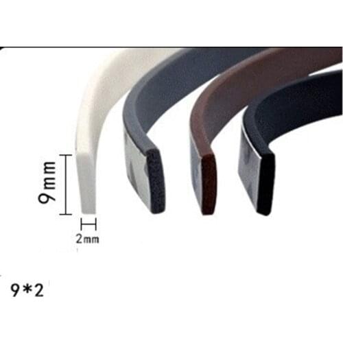 6Meter/Roll D9*H2mm Silicone Rubber Sealing Strip Door Window Sound Insulating Strip Self-Adhesive Sealing Tape