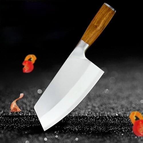 8 inch Chinese Butcher Kitchen Knife 4cr13 Stainless Steel Cutlery Knife Full Tang Cleaver Cutter Filleting Steak Knife