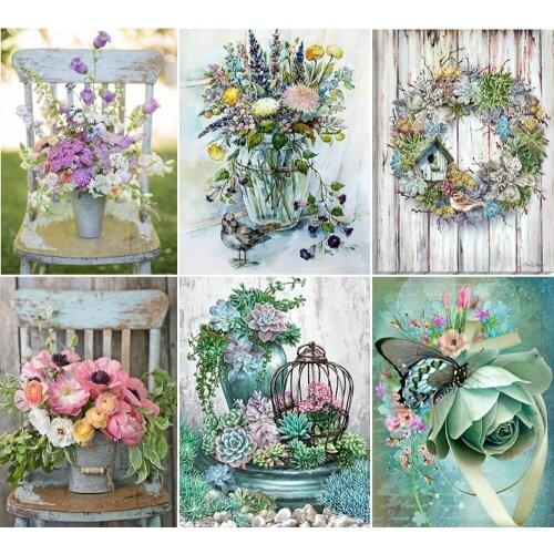 5D Diy Diamond Painting Flower Decoration Painting Square/Round Rhinestone Embroidery Kit Cross Stitch Mosaic Handicraft