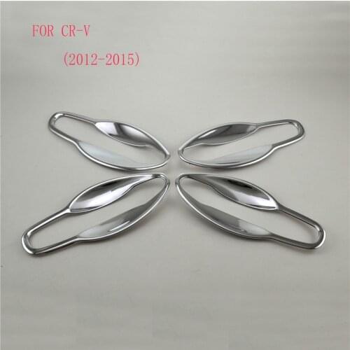 Car Styling For Honda CRV CR-V 2012 2013 2014 ABS Chrome Door Handle Bowl Cover Cup Insert Trims Decoration Frame Stickers 4Pcs