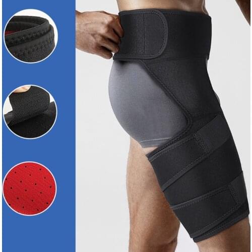 Basketball Compression Groin Thigh Sleeve Hip Support Wrap Brace for Pulled Muscle,Sciatica,Nerve Hip Flexor Strain D0UE