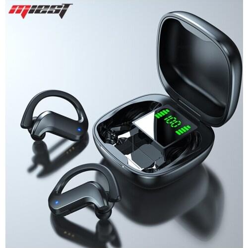 Miest Bluetooth Earphone Led Display Wireless Headphone Tws With Microphone Stereo Earbuds Waterproof Noise Cancelling Headsets