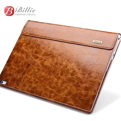 For Surface book case Oil Wax Vintage Genuine Cowhide Leather case for surface book 13.5" with stand function Laptop Iiner cover