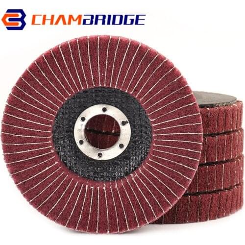 125mm Nylon Fiber Flap Polishing Wheel Disc 5Inch 240 Grit For Angle Grinder For Wood Metal Buffing Dremel Accessories