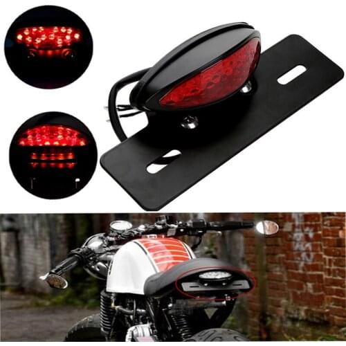 For Motorbikes Truck ATV Trailer Cafe Racer New Motorcycle LED Rear Brake Tail Light Autocycle Stop License Plate Lights