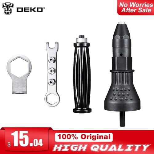 DEKO Electric Rivet Nut Gun Riveting Tool Cordless Riveting Drill Adaptor Insert Nut Tool Riveting Drill Adapter
