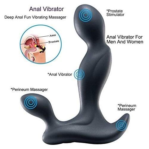 Male Vibrating Prostate Massager Sex Toy with 2 Powerful Motors and 7 Stimulation Patterns for Wireless Remote Control