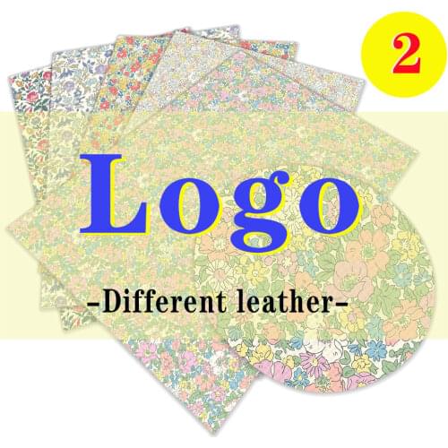 Logo Designer Brand Printing Faux Leather Printed for Crafts Synthetic Leather Diy Accessory Decoration L2687 A4 22x30cm