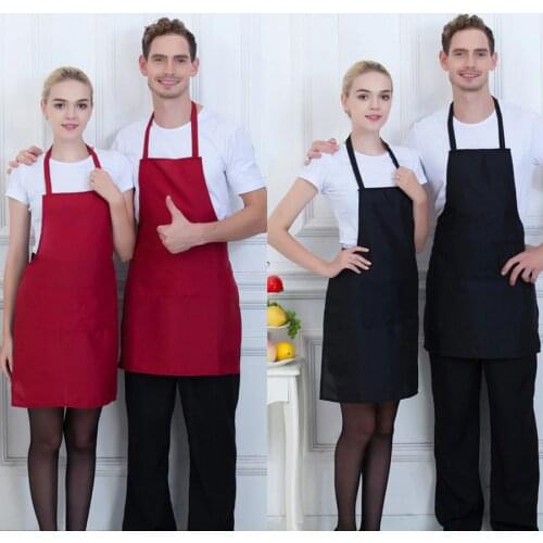 New Fashion Cooking Kitchen Apron For Woman Men Chef Waiter Cafe Shop BBQ Hairdresser Aprons Solid Color Gift Bibs Dropshipping