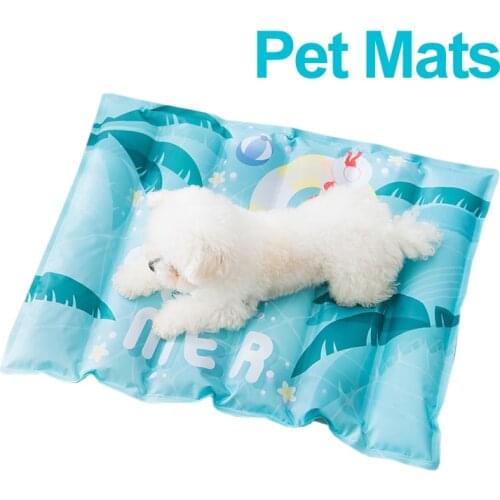 Pet Cool Mat Bed Dog Cold Gel Pad Heat Relief Summer Soft Dogs Mat Cool Down Pets Ice Pad Mattress Cast Cushion Pet Cooling