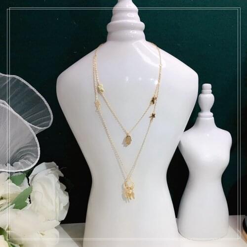 S925 pure silver dream catcher Necklace Versatile temperament Simplicity trend Free freight double-deck Japanese and Korean st