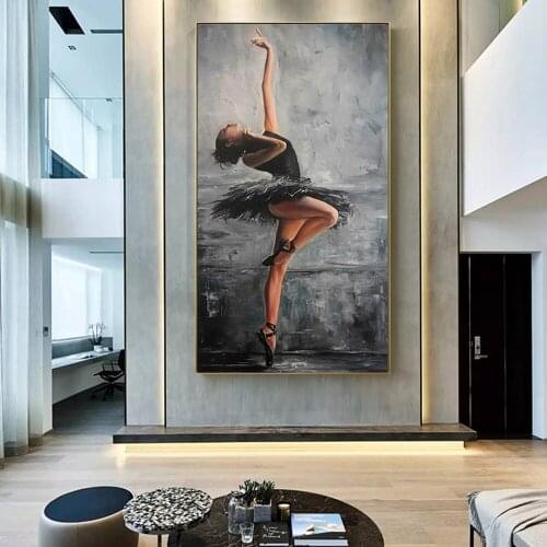 Beautiful Ballerina Posters Fashion Wall Paintings Art Portrait Canvas Painting Cuadros Decoration Picture for Living Room Decor