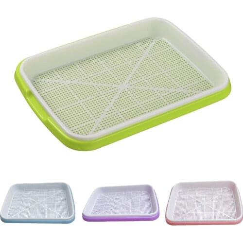 4Pcs Bean Sprouts Double-layer Dishes Plate Seedlings Tray Plastic Plant Soilless Culture Hydroponics Nursery Pots Case Tray