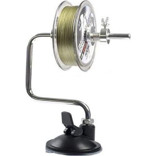 Portable Fishing Line Winder Reel Metal Spool System Spooler Winder Coil Tackle Tool Suction Cup Sea Carp Fishing Accessories