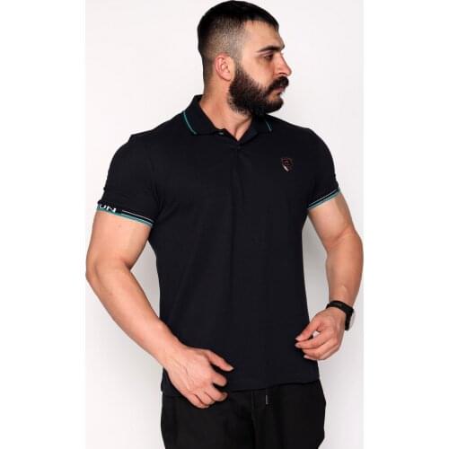 Run Style Polo Neck Casual Mens T-Shirt