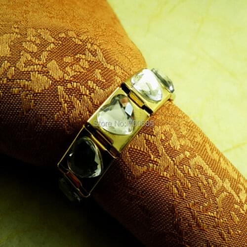 Clear acrylic heart napkin ring