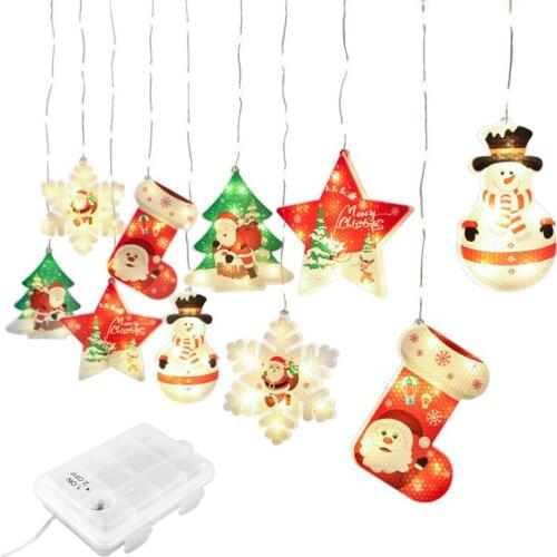 Christmas Light Up Ornaments Battery-powered Hanging Room Decor With Waterproof Copper Wire LED Lights Christmas Tree Outgoing