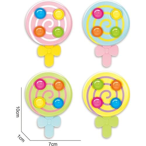Cute Cartoon Lollipop Squeeze Simple Dimple Soft Ball Decompression Toys Children Hand Fidget Toy Relieve Stress Kids Gift