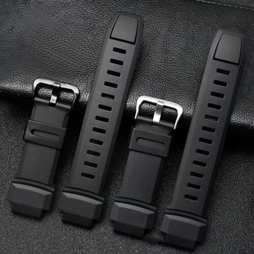 18mm High Quality Replacement Wristband For Casio PRG-260/550/250/PRG500 PRW-3500/2500/5100 Elastic WaterprooSilicone Strap
