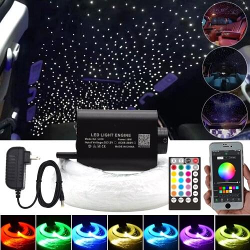 LED Car Fiber Optic Lights Star Ceiling Light Kit with Smartphone APP Bluetooth Controller