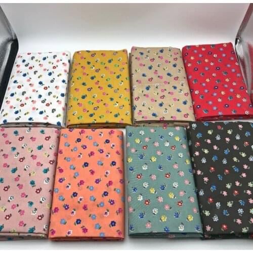 50*150cm Pastoral Floral Twill Polyester Fabric DIY Childrens Wear Cloth Make Bedding Quilt Decoration Home