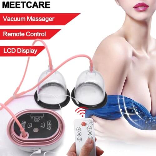 Vacuum Massage Electric Breast Enhancement with Connecting TubesTherapy Machine Enlargement Chest Vibration Household Chest Pump