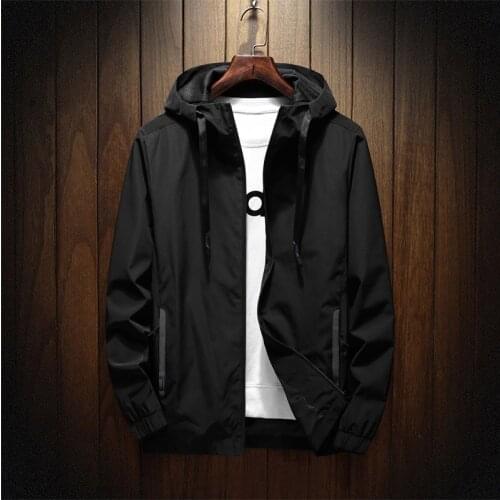 Men Autumn Windproof Jackets Spring Casual Coats Bomber Jacket Fashion Hooded Male Slim Fit Hoody Outwear