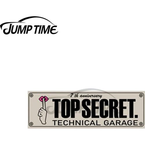 Jump Time 13 x 4cm For TOP SECRET Technical Garage Car Stickers Waterproof Vinyl Material Decal Laptop Graffiti Sticker Decor