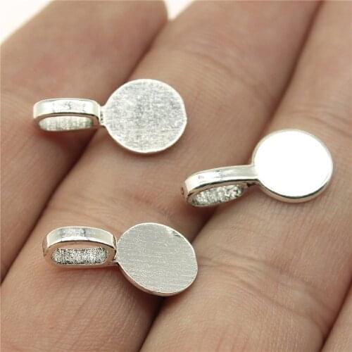 WYSIWYG 10pcs 18x9mm Charm Bails Hangers Bails Hangers For Jewelry Making DIY Necklace Antique Silver Color Bails Hangers Beads