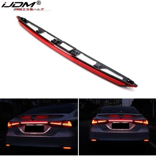 IJDM Car LED For 2018-up Toyota Camry Center Trunk Lid One-Piece Rear Taillight Bar,ail,Brake &Rear Fog Lamps Turn Lights Red