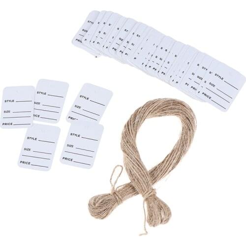 50Pcs/100PCS Package Price Tag Label Kraft/white Price Label Hang Tag For Clothes Decoration