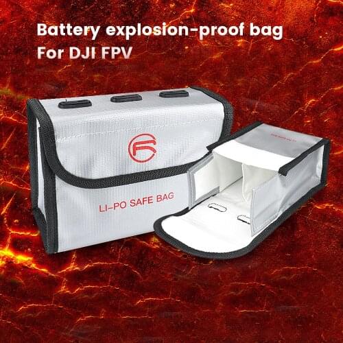 Drone Battery Safe Bag For DJI FPV Storage Explosion Proof Soft Box Case Radiation Protection Accessories Quadcopter
