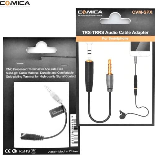 CoMica Female 3.5mm Audio Cable Converter Microphone Cable Adapter for Iphone/Ipad/Samsung/Huawei Smartphone TRS-TRRS Adapter