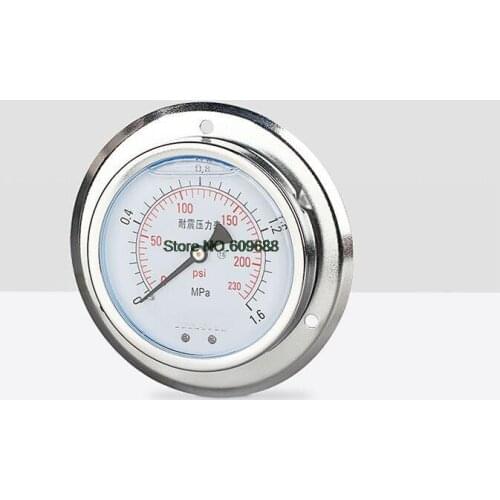 Vibration Proof Pressure Gauge Pressure Gauge YN100ZT Hydraulic Water Air Pressure Vacuum Gauge Axial Oil Meter