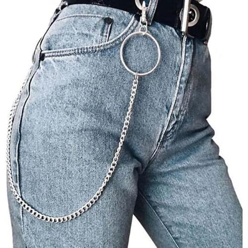 Long Metal Wallet Belt Key Chain Rock Punk Trousers Keychain Hipster Jean Keychains HipHop Key Chains Jewelry Portachiavi