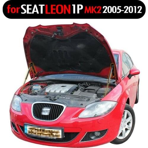 Hood Damper for Seat Leon 1p MK2 2005-2012 Front Bonnet Hood Modify Gas Struts Carbon Fiber Spring Damper Lift Support Absorber