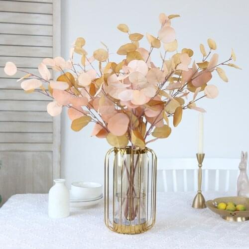 Artificial Eucalyptus Flowers Single Eucalyptus Stem Artificial Plants Fake Eucalyptus Home Wedding Decorations Garland Plants