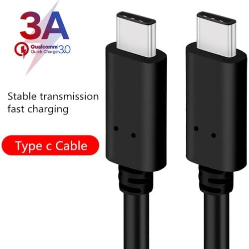 USB C Type c to USB C Cable PD 60W Fast Charging Cable 3A Thunderbolt 3 for MacBook Pro Samsung S10 S9 S8 Huawei Mate 20 P20 P30