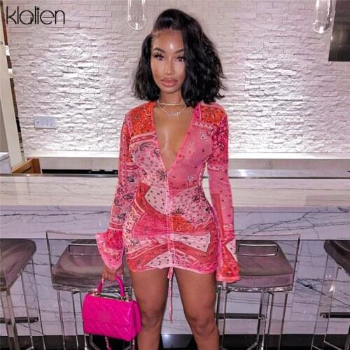 Летние платья с длинным рукавом KLALIEN China At AliExpress