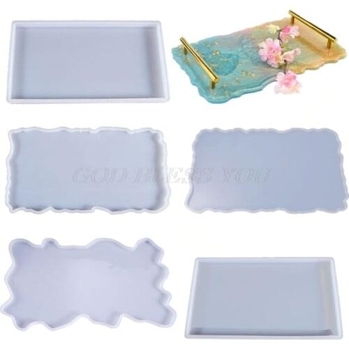 Crystal Epoxy Resin Mold Fruit Plate Casting Silicone Mould Handmade DIY Crafts Tray Making Tools Drop Shipping